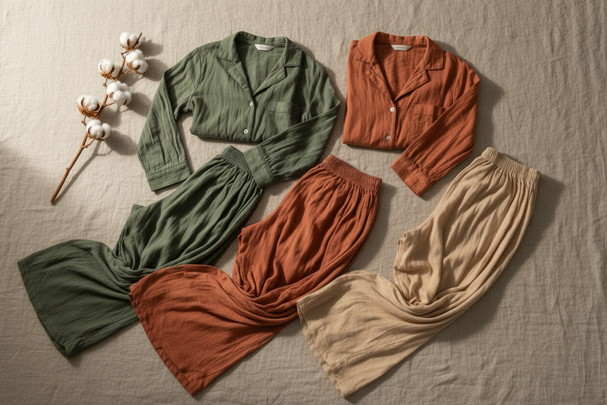 pijamas al lado de algodon