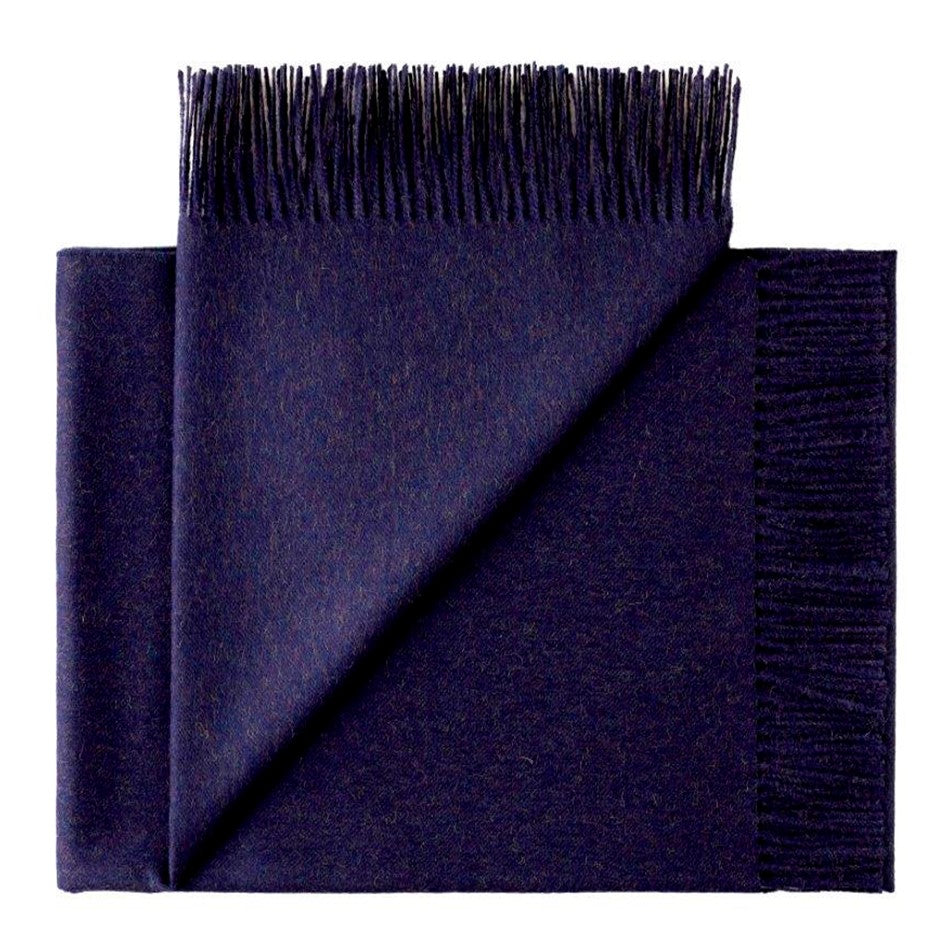 BABY ALPACA BLANKET / MIDNIGHT BLUE