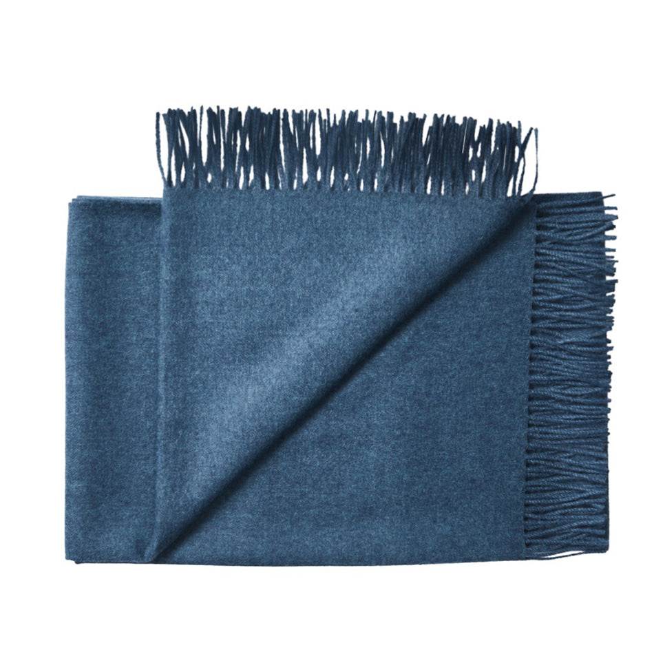 ALPACA BLANKET / ANTIQUE BLUE - INKA FABRIC, Alpaca & Pima Cotton