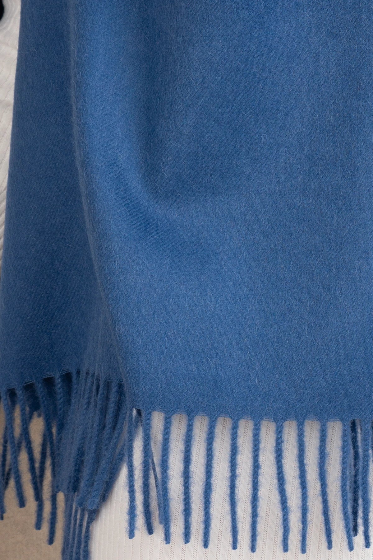 BABY ALPACA SHAWL - BLUE