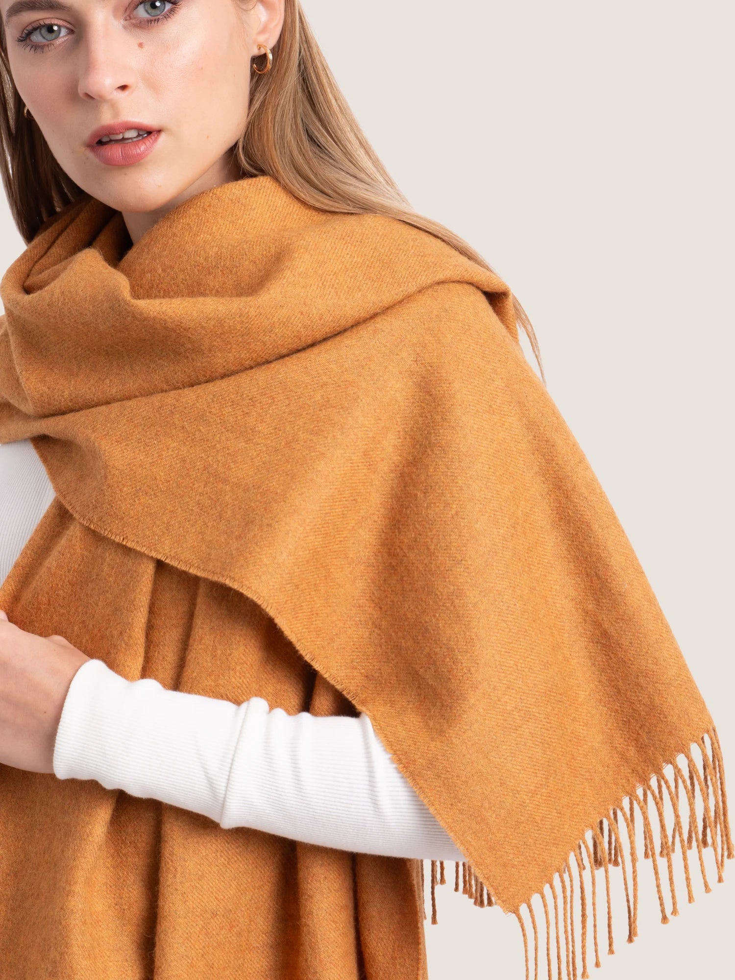 amber alpaca shawl
