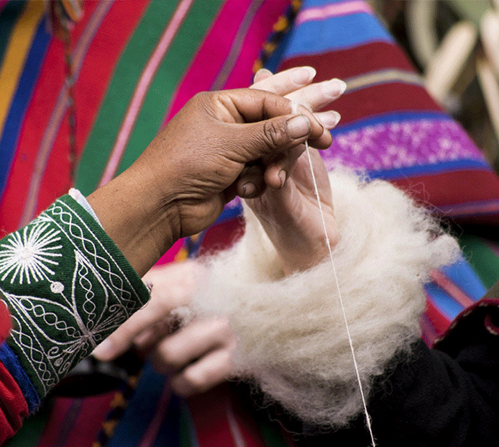 inka fabric work under the rule of fair trade from the andes of peru