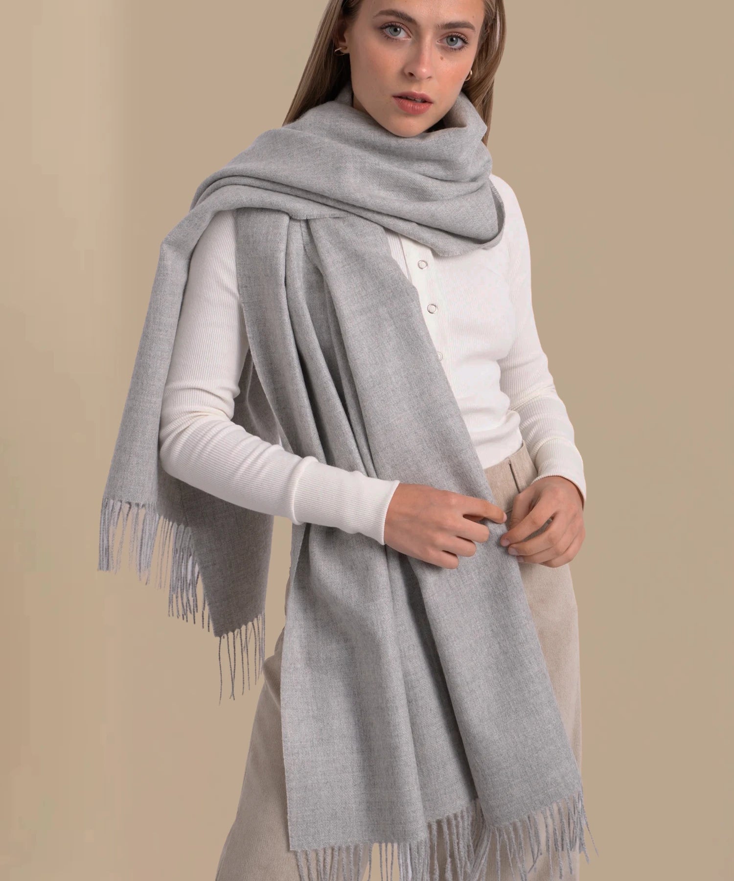 alpaca grey scarf