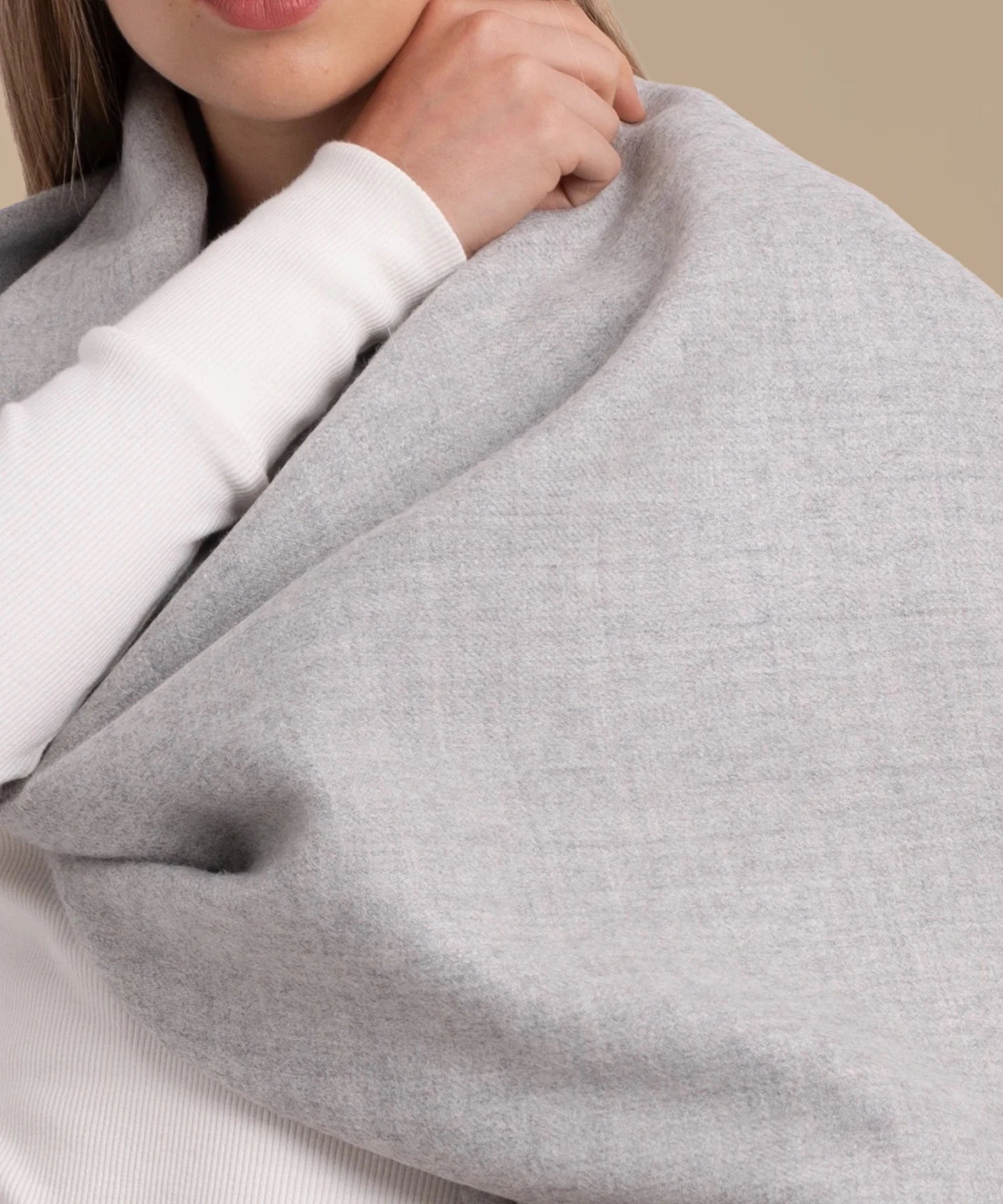 alpaca scarf color grey