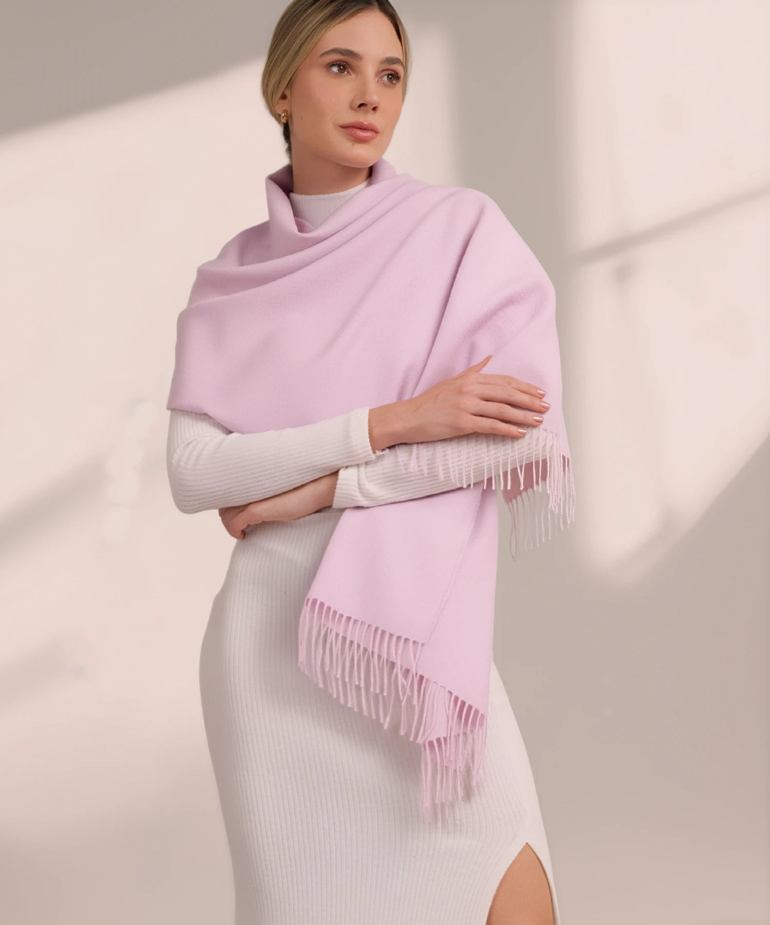 alpaca shawl winter rose