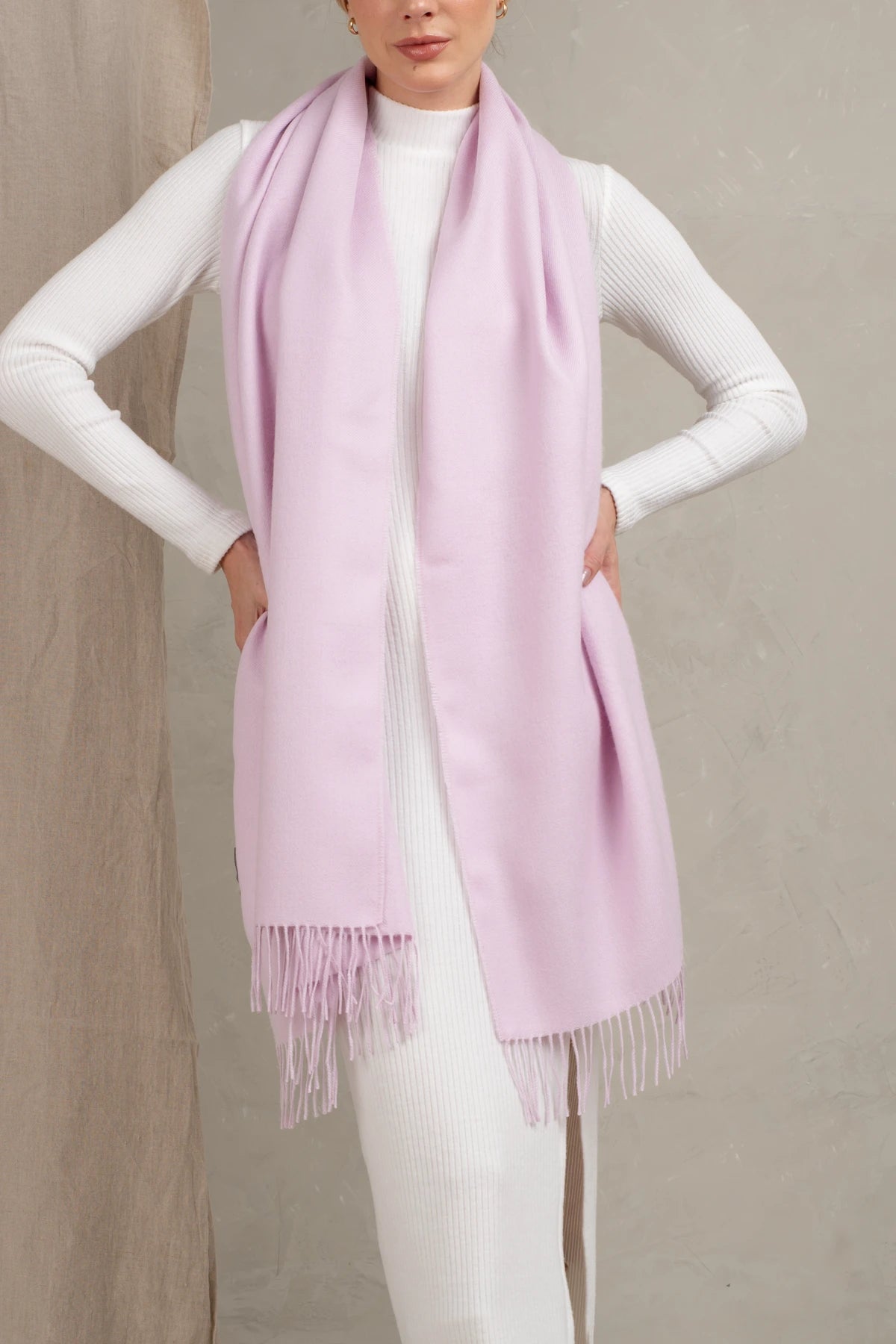 BABY ALPACA SHAWL - WINTER ROSE