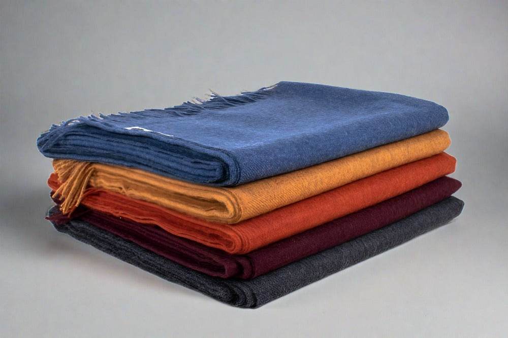 BABY ALPACA BLANKET / CHARCOAL - INKA FABRIC, Alpaca & Pima Cotton