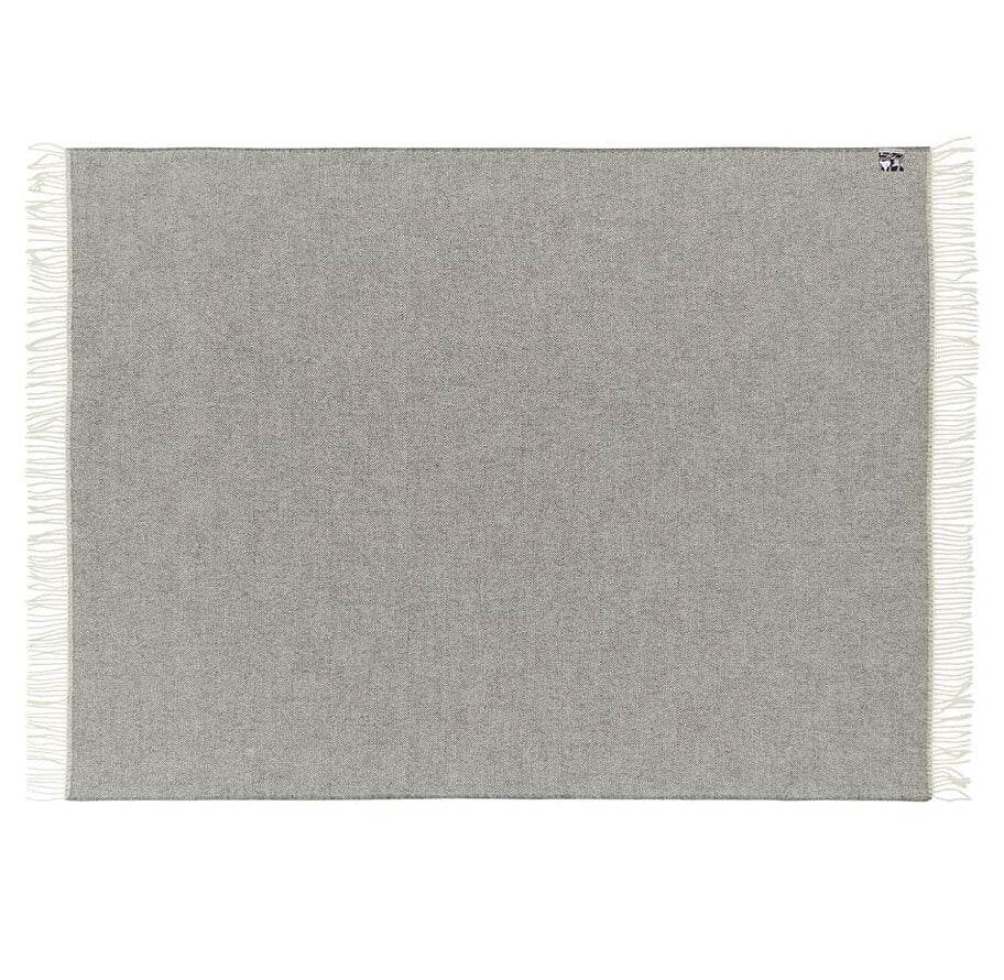 PREMIUM BABY ALPACA WOOL BLANKET - GREY - INKA FABRIC, Alpaca & Pima Cotton
