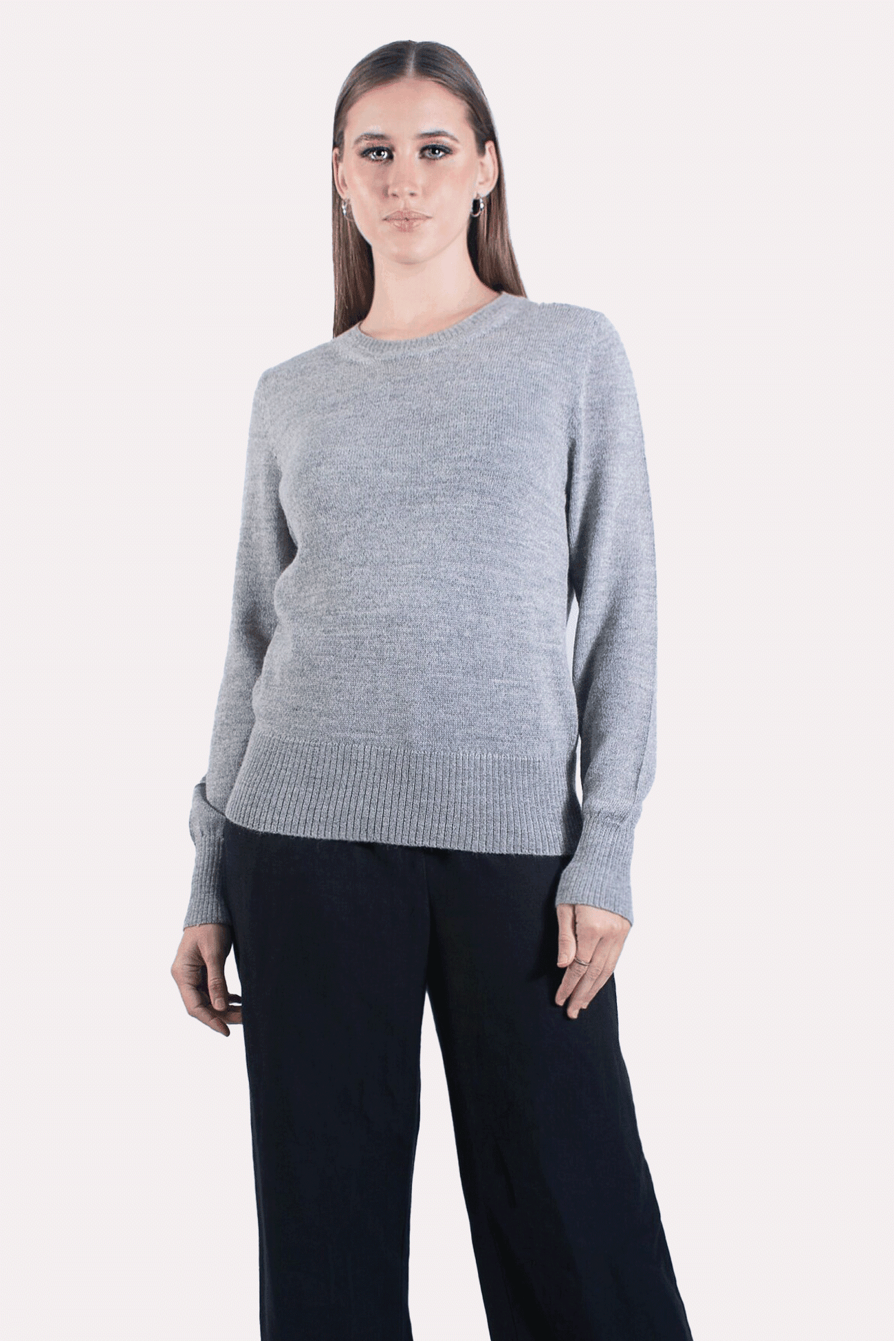 Grey Alpaca Jumper - INKA FABRIC, Alpaca & Pima Cotton