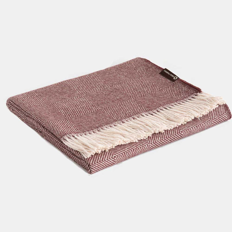 soft alpaca blanket colour bourdeux