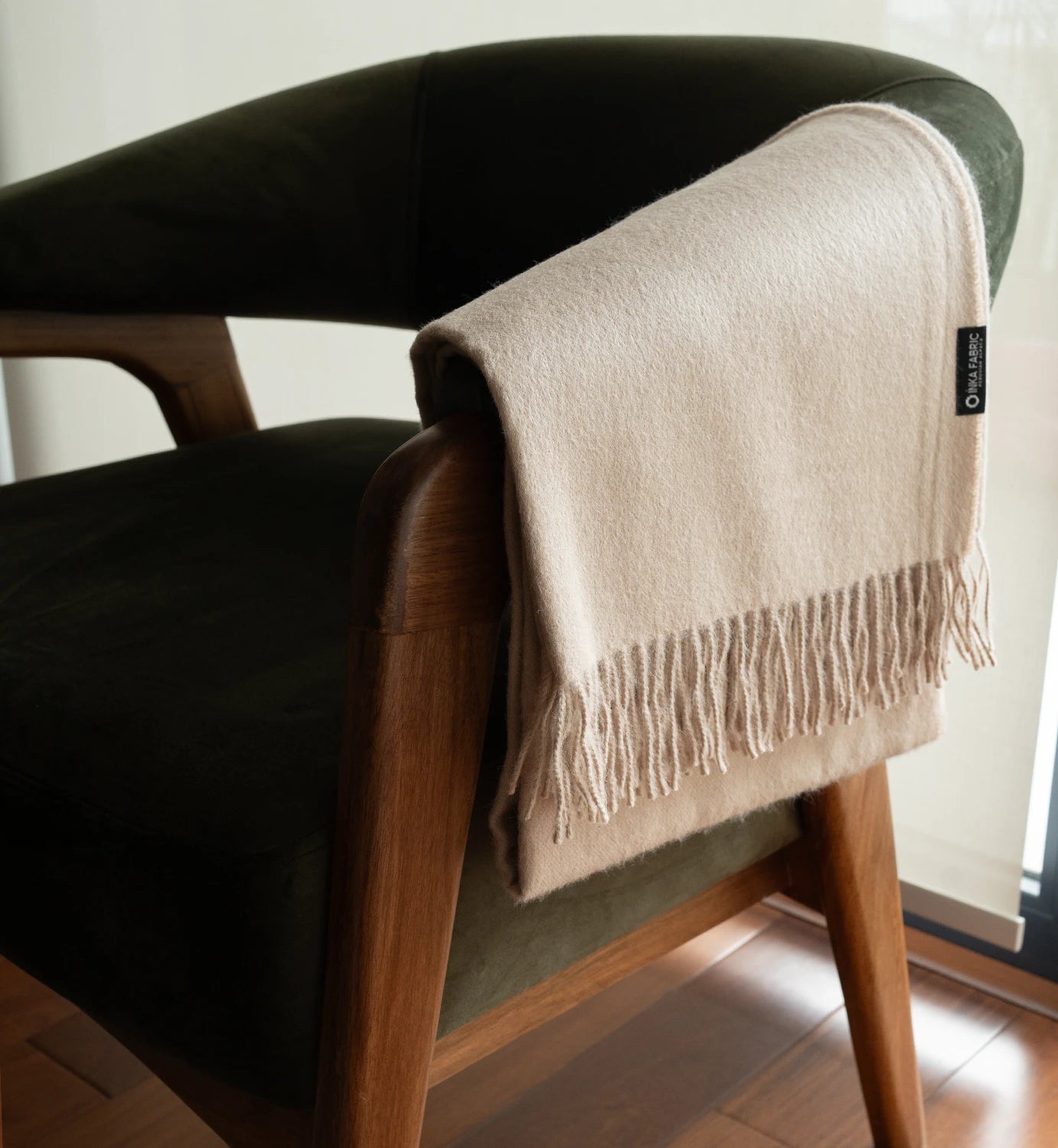 BABY ALPACA BLANKET / LATTE BEIGE