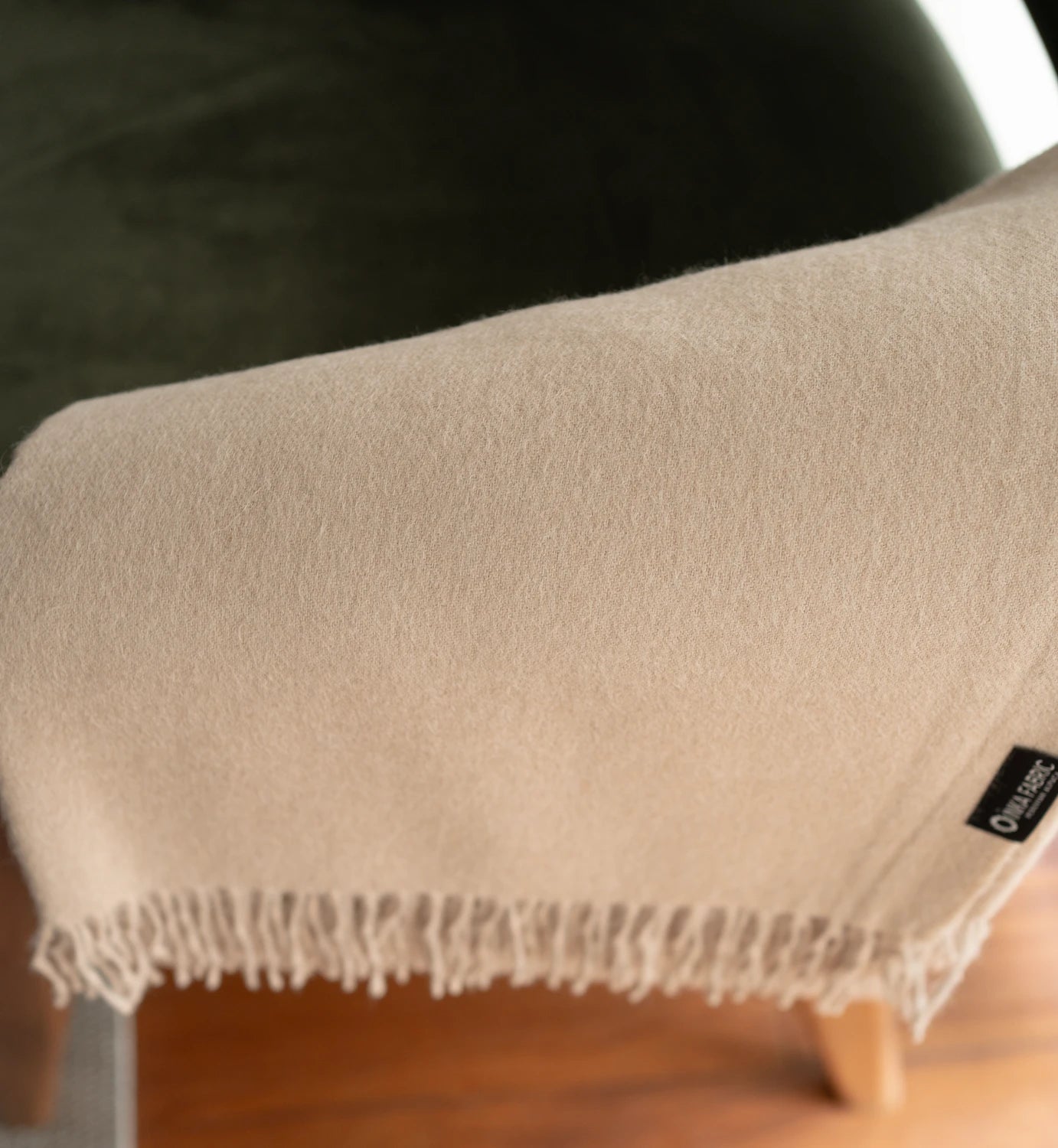 BABY ALPACA BLANKET / LATTE BEIGE