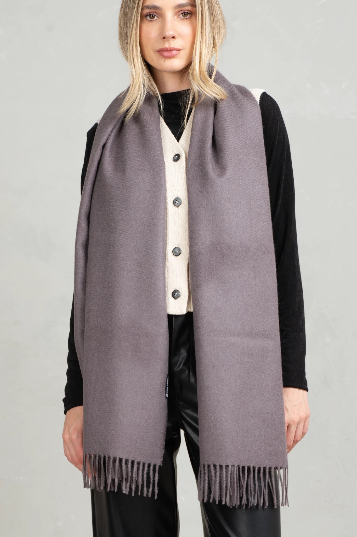 BABY ALPACA SHAWL - CLAY