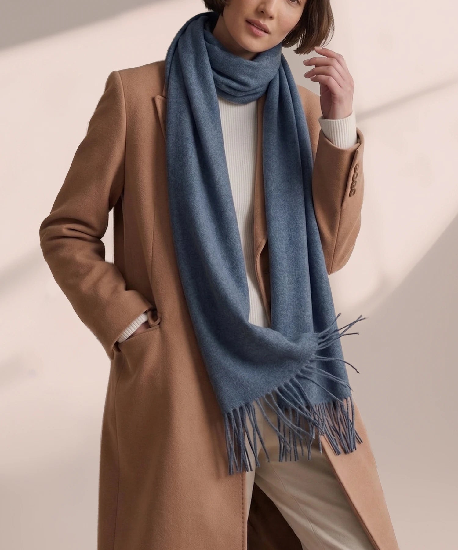 alpaca scarf color azul 