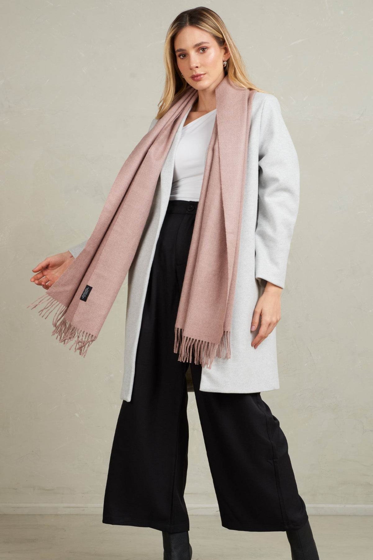 BABY ALPACA SHAWL - DUSTY PINK - INKA FABRIC, Alpaca & Pima Cotton 