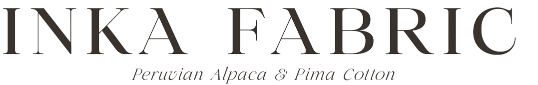 Logo of INKA FABRIC with text 'Peruvian Alpaca & Pima Cotton' on a white background