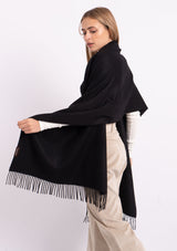 alpaca scarf black color 