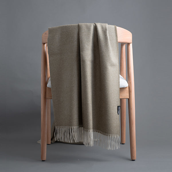 olive green alpaca blanket