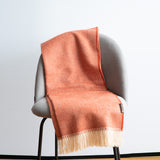 alpaca blanket orange colour made in the andes of peru 